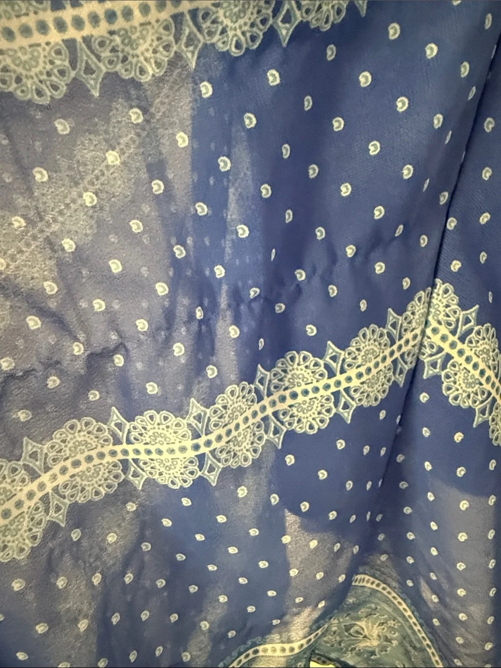 The Children's Place Blue Paisley-Print Handkerchief-Hem Sundress